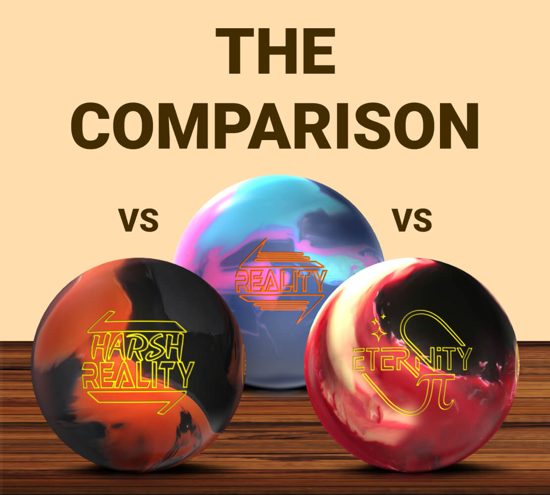 Take a In Depth Comparison of the 900 Global Harsh Reality, Reality, and Eternity Pi Bowling Balls
